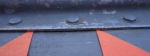 brace pulled away from hull above problem rivet. Rivet to right shows the brace is flush with ...PNG