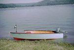 Mellinger - Russ & Fran Family - 1956-07-02 - boat test on river - boat [A111B].jpg