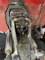 Cobra water pump seal, pulling the old plate.jpg Cobra water pump seal, pulling the old plate.jpg