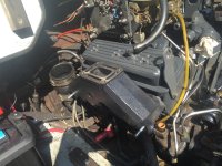 Exhaust install wiht headless bolts to line it all up.JPG Exhaust install wiht headless bolts to line it all up.JPG