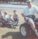 1962 0600 Bursie Speck pulling Rod Speck Paul Post Art and Dex Speck.jpg