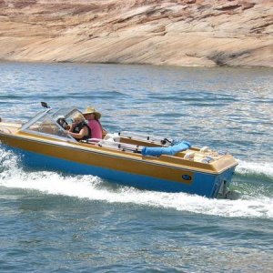 The wife and her 16 footer at lake Powell