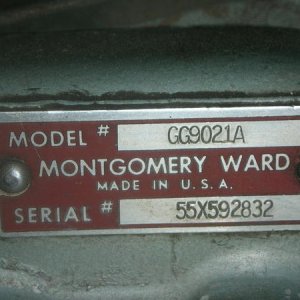 Montgomery Ward tag