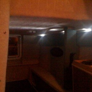 Installed white LED's around the entire cabin above the bumper. The cave.