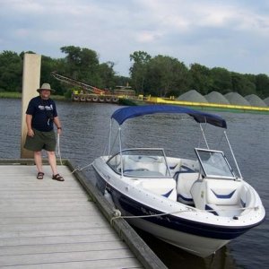 My Brother in Law on the Dock