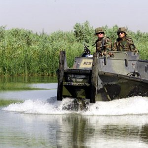 One of our MKII boats.  Tigris River, Baghdad, Iraq, 2003