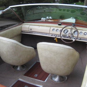 Interior and exterior of this boat was stripped to the bare hull. 
All flooring, engine supports,transom, stringers completely replaced with fully epo