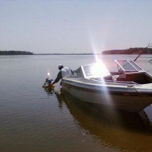 Father Son and boat