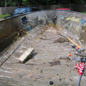 second floor removed showing original floor