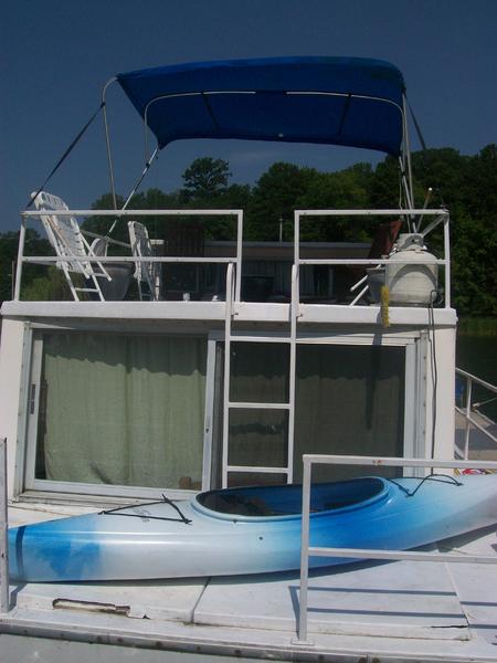 Back deck on Jypseygal....kayaking is a fun way to spend the day.