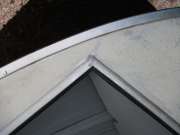 Because of that slant, the interior trim angles won't line up.  The sides to match the existing trim had to be at 90 degrees so to solve that problem 