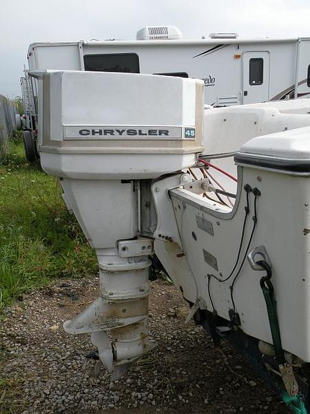 Chrysler 45 hp, I just had some repairs done to it and she is ready to break some waves!