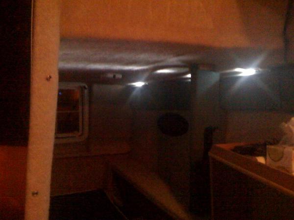 Installed white LED's around the entire cabin above the bumper. The cave.