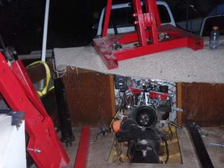 reassembling the engine crane