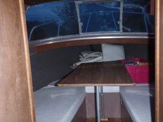 stateroom with banquet table