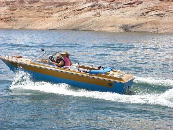 The wife and her 16 footer at lake Powell