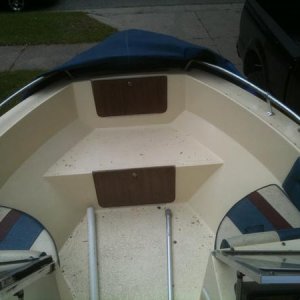 Bow seating and storage.
